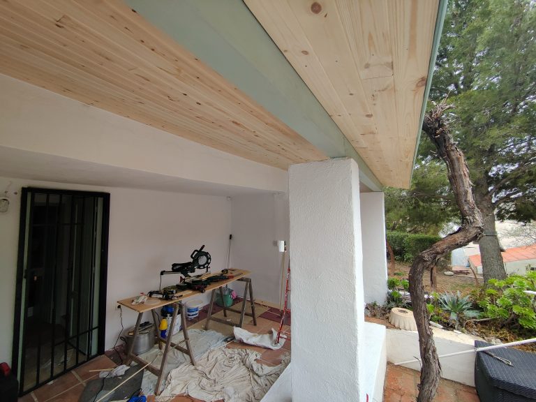 Techo de madera porche 2